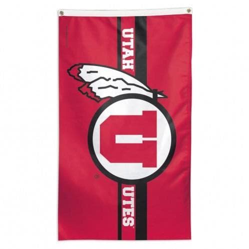 NCAA Utah Utes team flag for sale to put underneath another flag on a flagpole