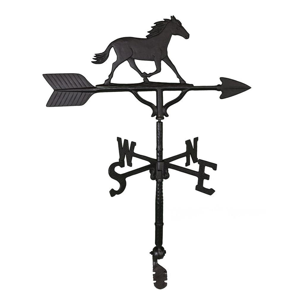 black horse running wild weathervane ornament