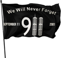 Thumbnail for We Will Never Forget 9/11 Commemorative Premium Oxford Flag Black 3FT x 5FT