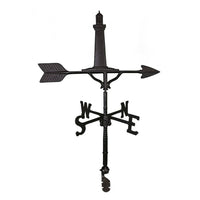 Thumbnail for American made lighthouse weathervane image black color