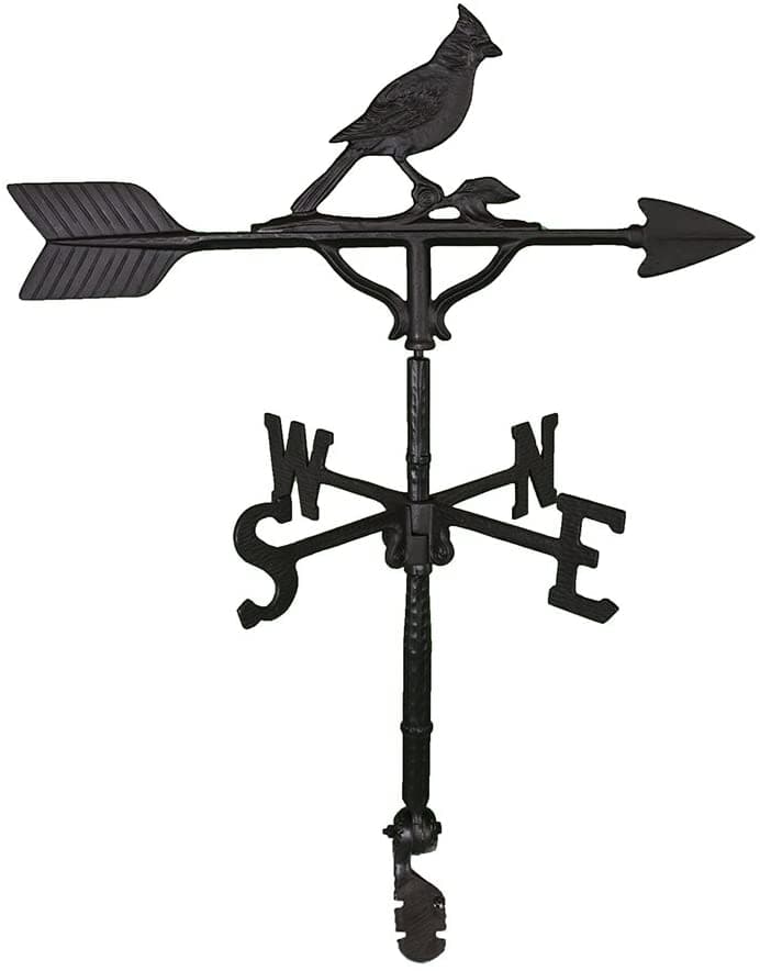 black cardinal weathervane made in america