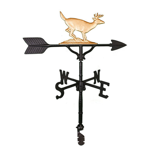 gold colored deer with antlers weathervane