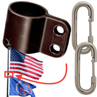 Thumbnail for Double Flag Harness Freedom Ring 360 Swiveling Set for Telescoping Flagpoles