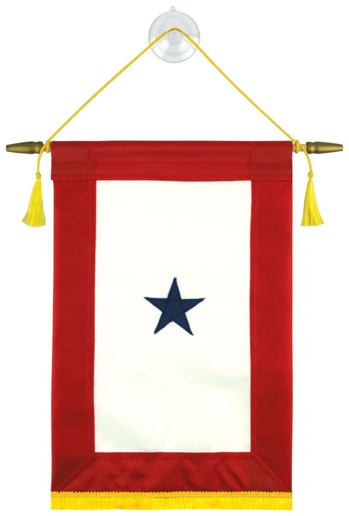 Service Star Banner With Cord And Tassel 8X15 American Made Flag Blue Star Service Flags In Us Military