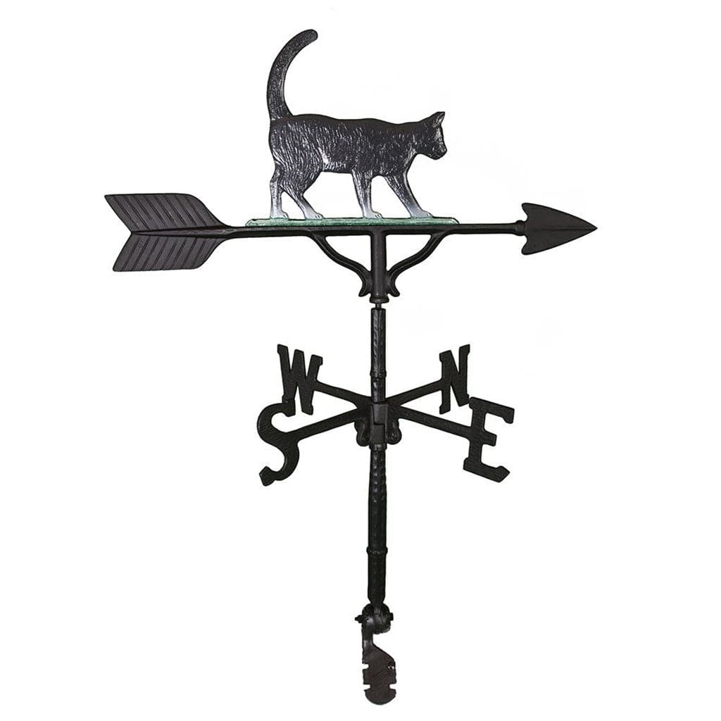 Cat Weathervane with natural colored ornament