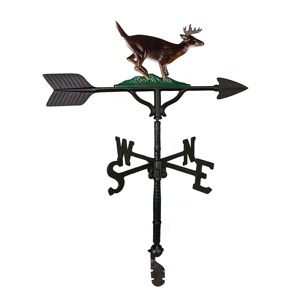 natural colored deer with antlers weathervane