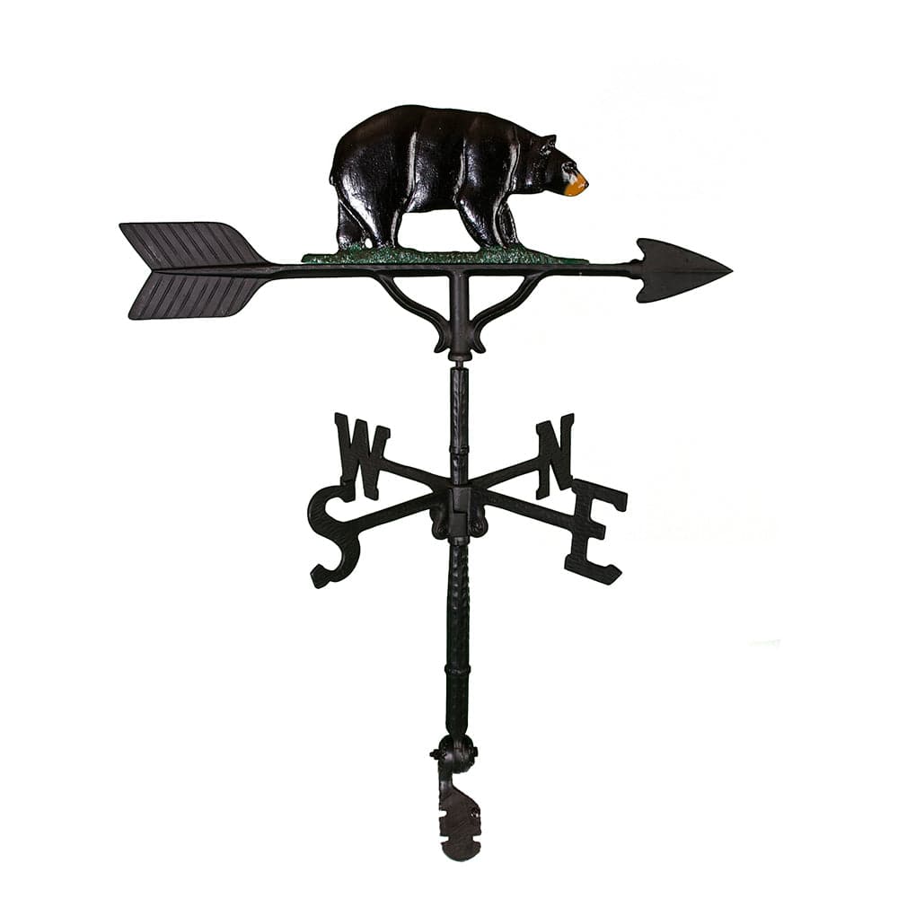 Natural colored colored black bear weathervane made in America image