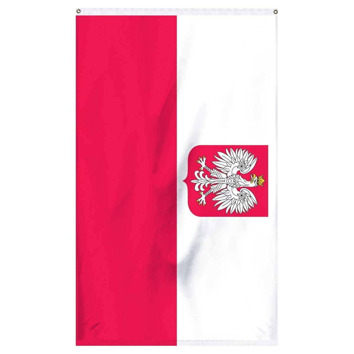 Poland State flag with Eagle emblem for sale to buy online