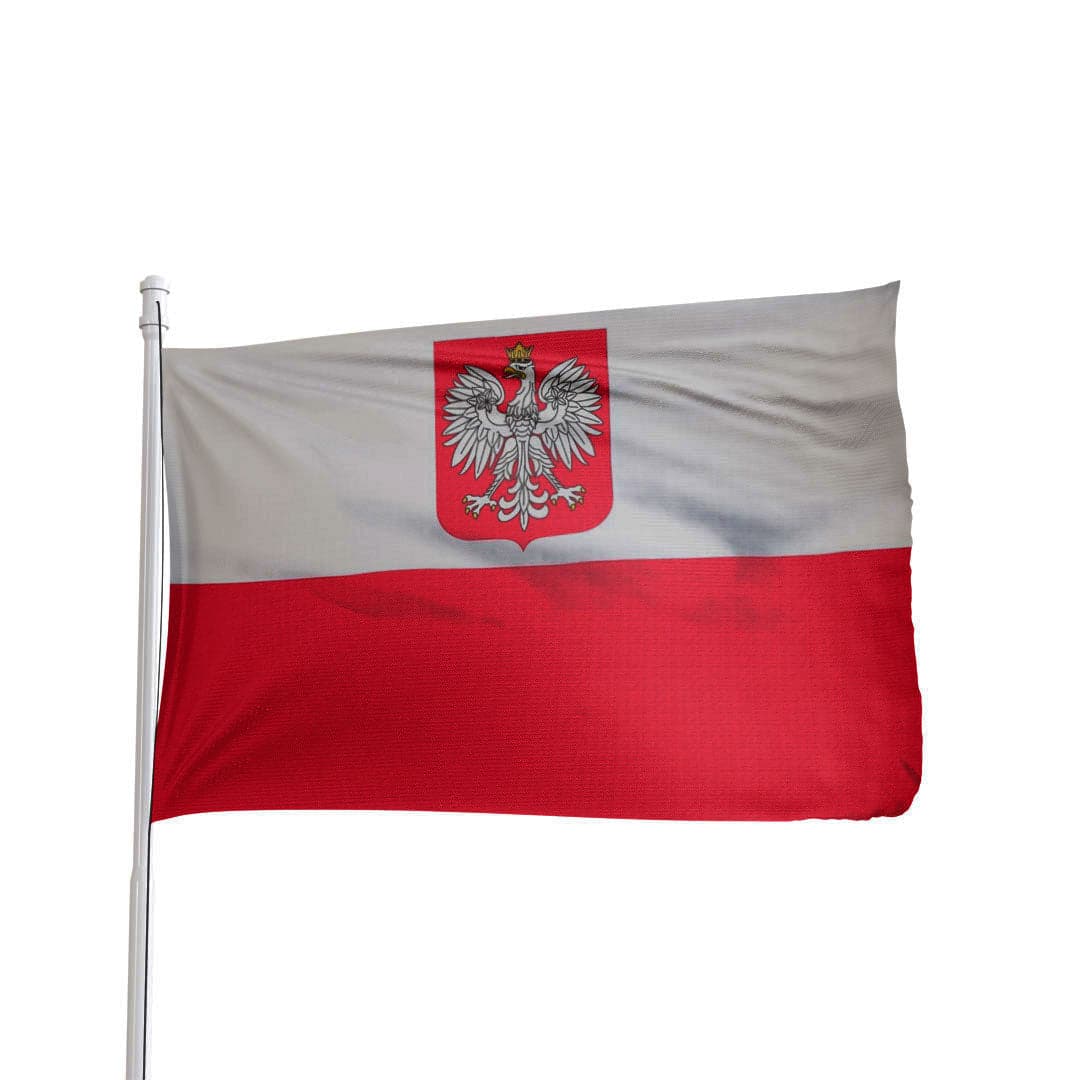 Poland With Eagle Flag