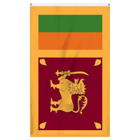 Thumbnail for Sri Lanka National flag for sale to buy online from Atlantic Flag and Pole. Yellow, green, and orange flag with a lion holding a sword.