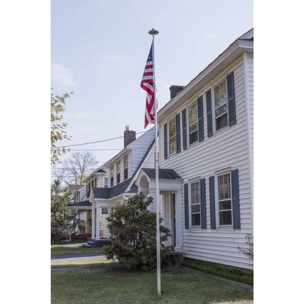 Telescoping Flagpole With Free American Flag Securi-Shur Anti-Theft Locking Clamp And Lifetime Guarantee American Made Flagpole