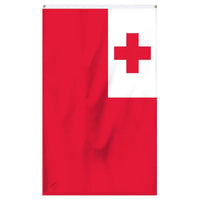 Thumbnail for Tonga National Flag for sale to buy online from Atlantic Flag and Pole. Red flag with a white square and a red cross in the corner.