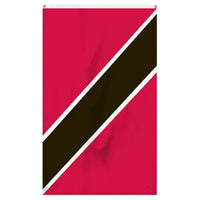 Thumbnail for Trinidad and Tobago National Flag for sale to buy online from Atlantic Flag and Pole. Red flag with a diagonal black stripe with white border down it's center. 