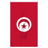 Thumbnail for Tunisia National Flag for sale to buy online from Atlantic Flag and Pole. Red flag with a white circle in the center with a red crescent moon.