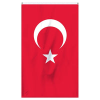 Thumbnail for Turkey National Flag for sale to buy online from Atlantic Flag and Pole. Red flag with a white crescent moon and white star.