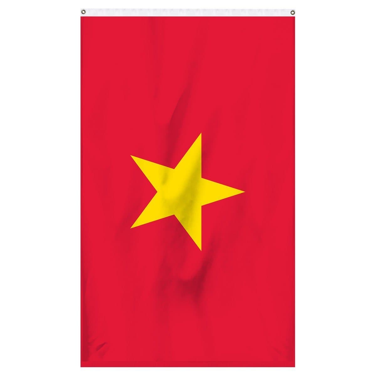 Vietnam National flag for sale to buy online from the American company Atlantic Flag and Pole. Red flag with one large yellow star.